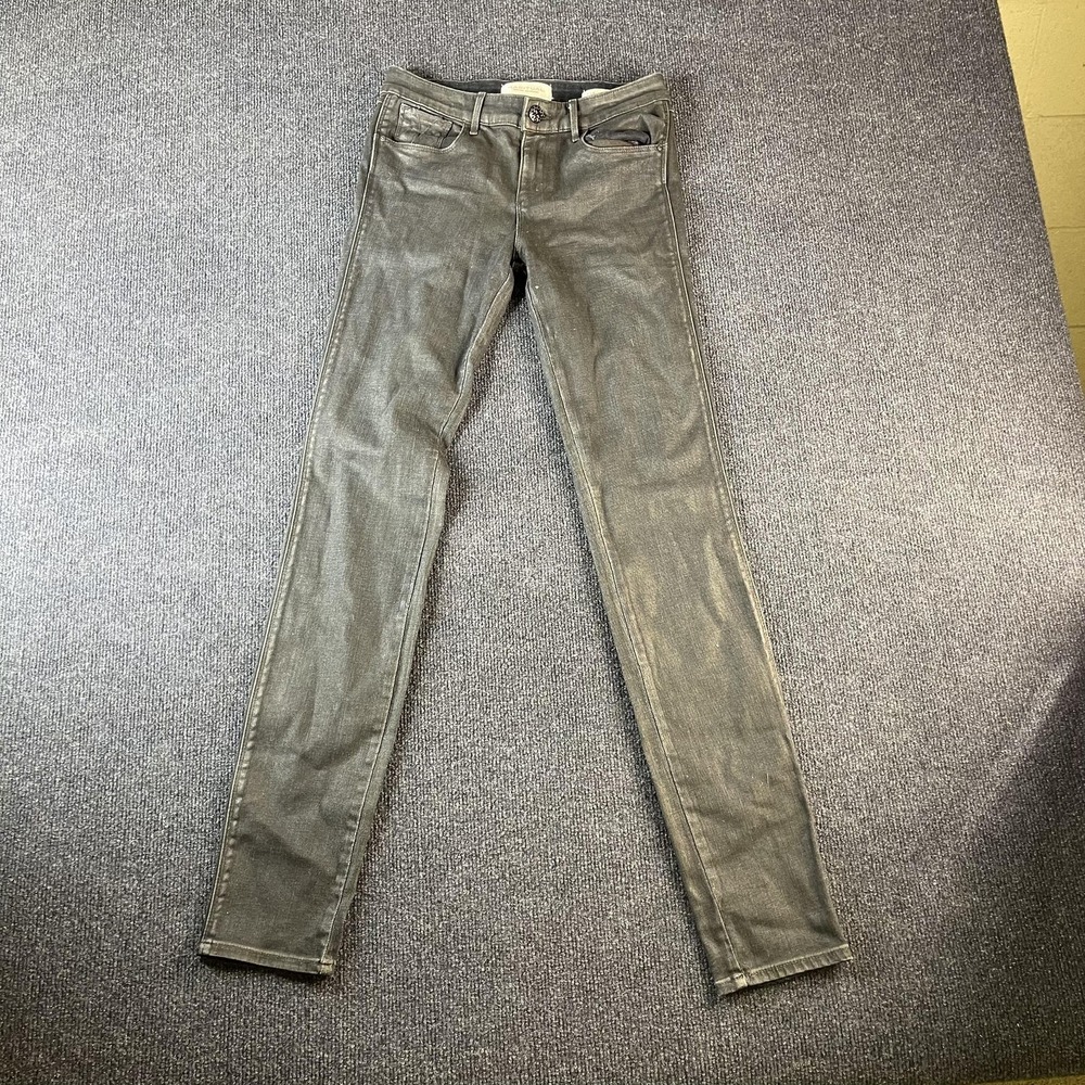 Habitual Eve Hi Rise‎ Skinny Jeans Womens Gray Coated Denim Stretch Made USA